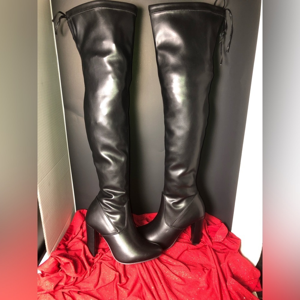 TOP Moda Black Over-the-Knee Boots - Picture 6 of 15